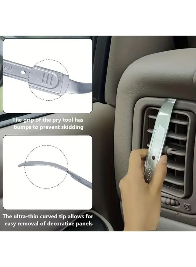 Heavy Duty Metal Wedge Pry Bar 1pc Multi Toothed Door Panel Trim Removal Tool For Car RV - Image 5