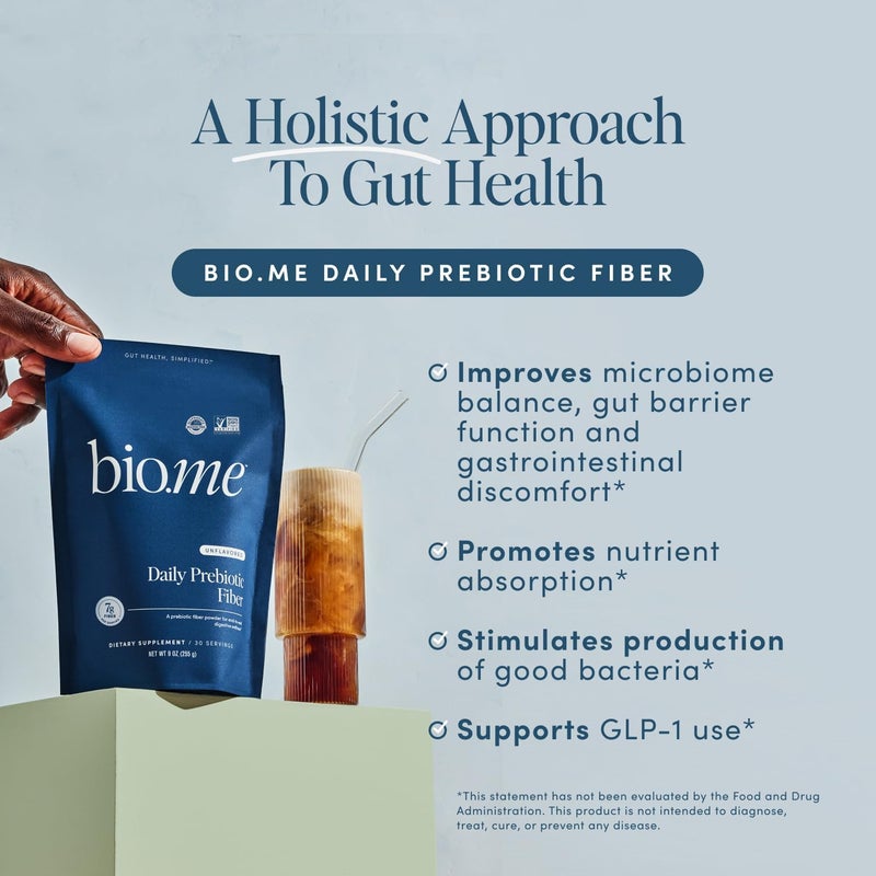 Bio Me Daily Prebiotic Fiber  Fiber Supplement Powder for Digestive Health  Gut Health  Fiber Powder Unflavored Prebiotics NonGMO Dietary Fiber Gluten  Sugar Free Soluble Fiber Supplements30 Servings - Image 3