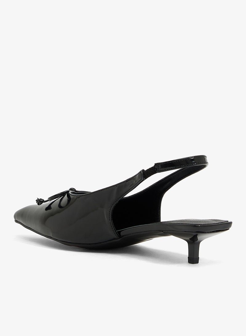 GLAMOROUS Casual Sling Back Kitten Heeled Sandals - Image 3