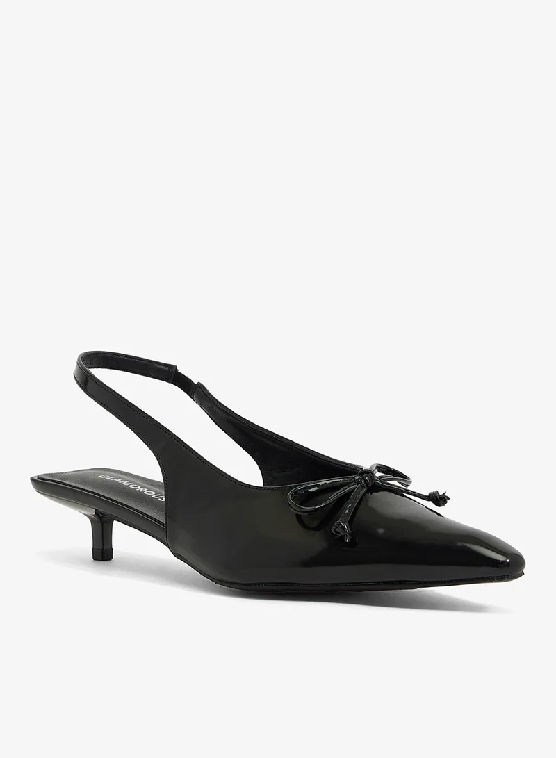 GLAMOROUS Casual Sling Back Kitten Heeled Sandals