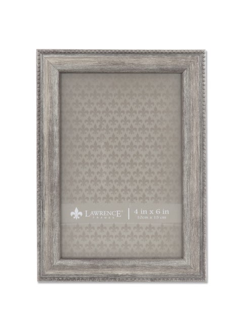 Lawrence Frames Classic Bead Picture Frame  4x6  Silver