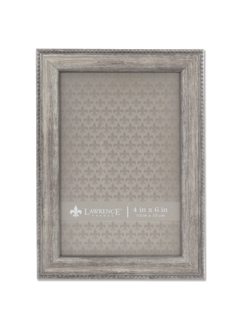 Lawrence Frames Lawrence Frames Classic Bead Picture Frame  4x6  Silver  - Image 1