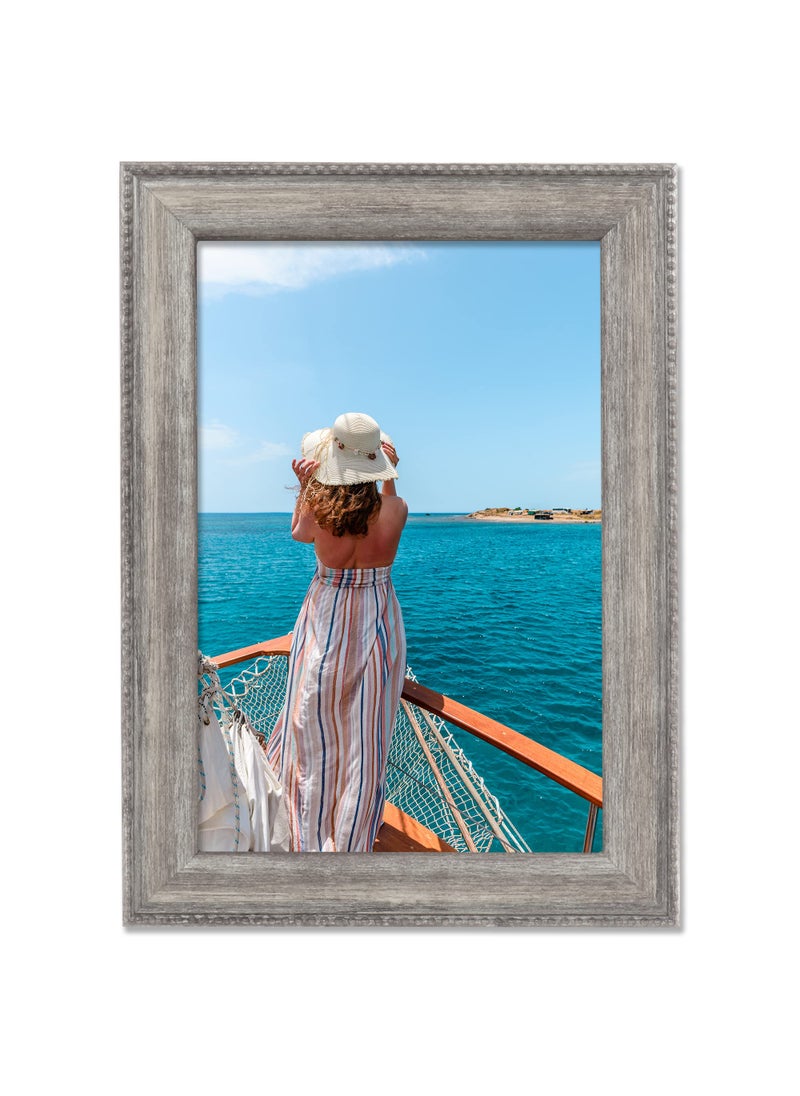 Lawrence Frames Lawrence Frames Classic Bead Picture Frame  4x6  Silver  - Image 2
