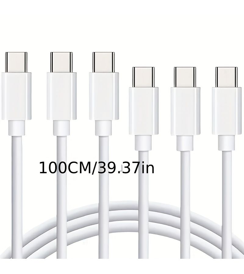 5pcs Set 60W USB C to USB C Fast Charging Data Cable for iPhone 16 15 Pro Max iPad Pro MacBook Air - Image 2