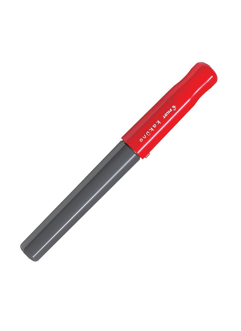 PILOT Kakuno Fountain Pen Red Body With One Ink Cartridge Fine Tip  - Image 3