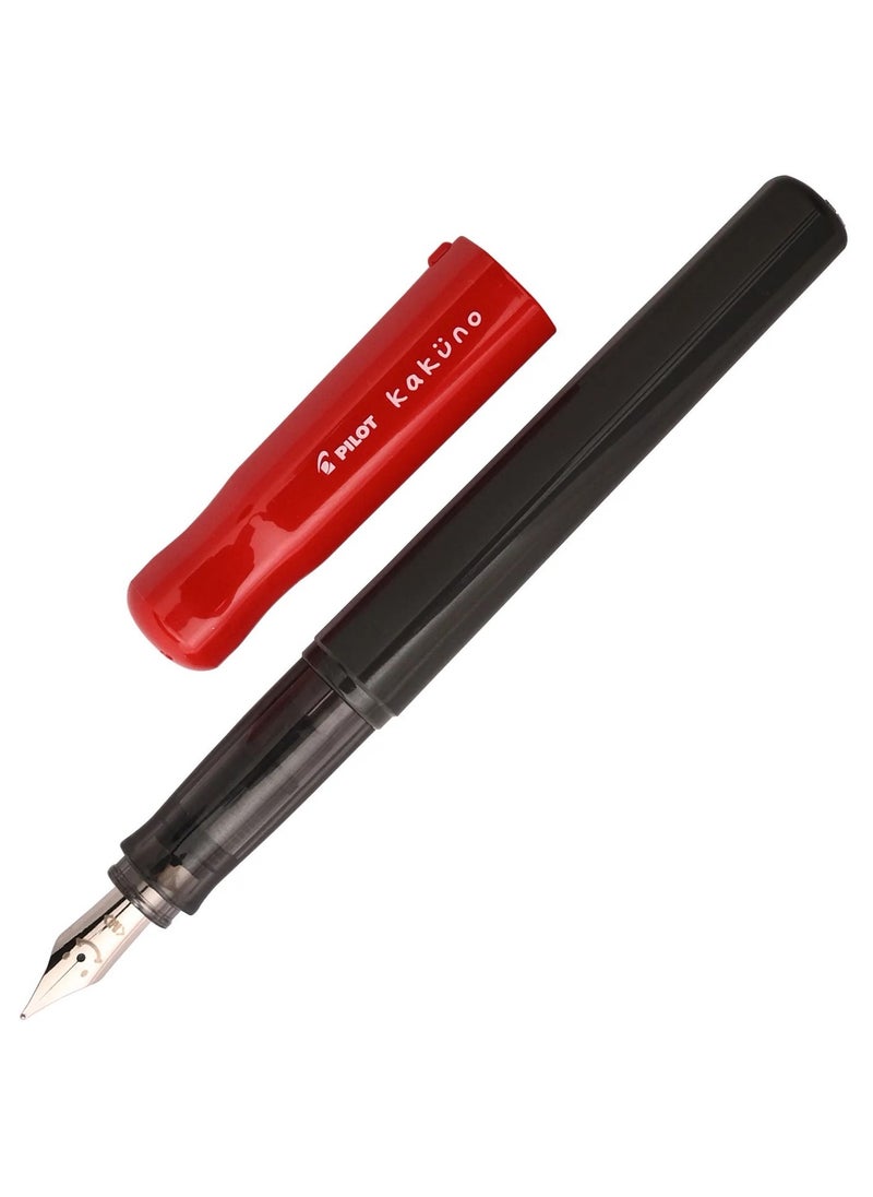 PILOT Kakuno Fountain Pen Red Body With One Ink Cartridge Fine Tip  - Image 4