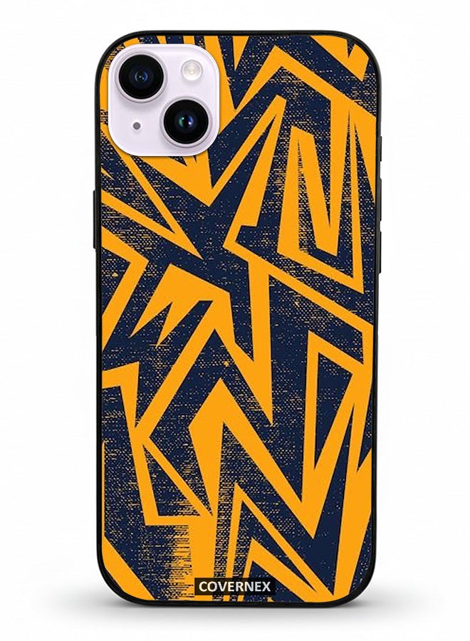 Covernex Apple iPhone 14 Plus Protective Case Cover Printed Featuring Urban Lightning Geometric Camo - Image 2