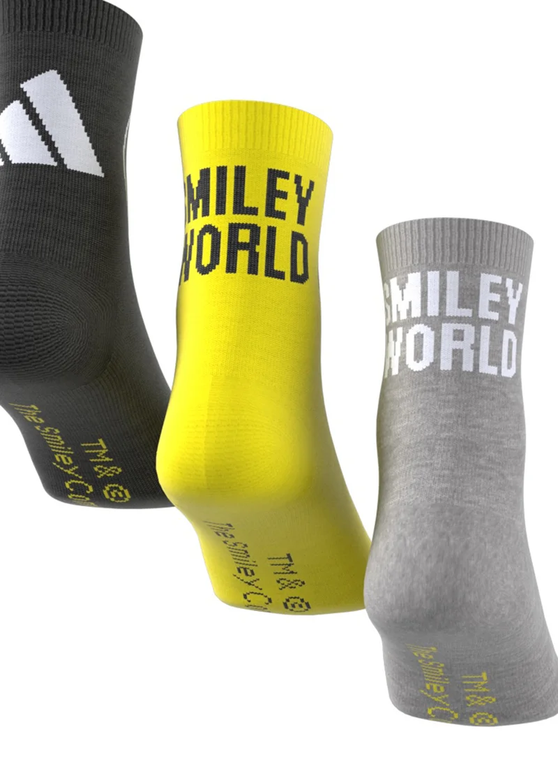 Adidas Kids Smiley 3 Pack Socks