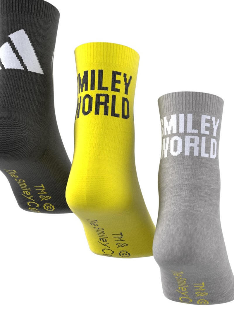 Adidas Kids Smiley 3 Pack Socks  - Image 4