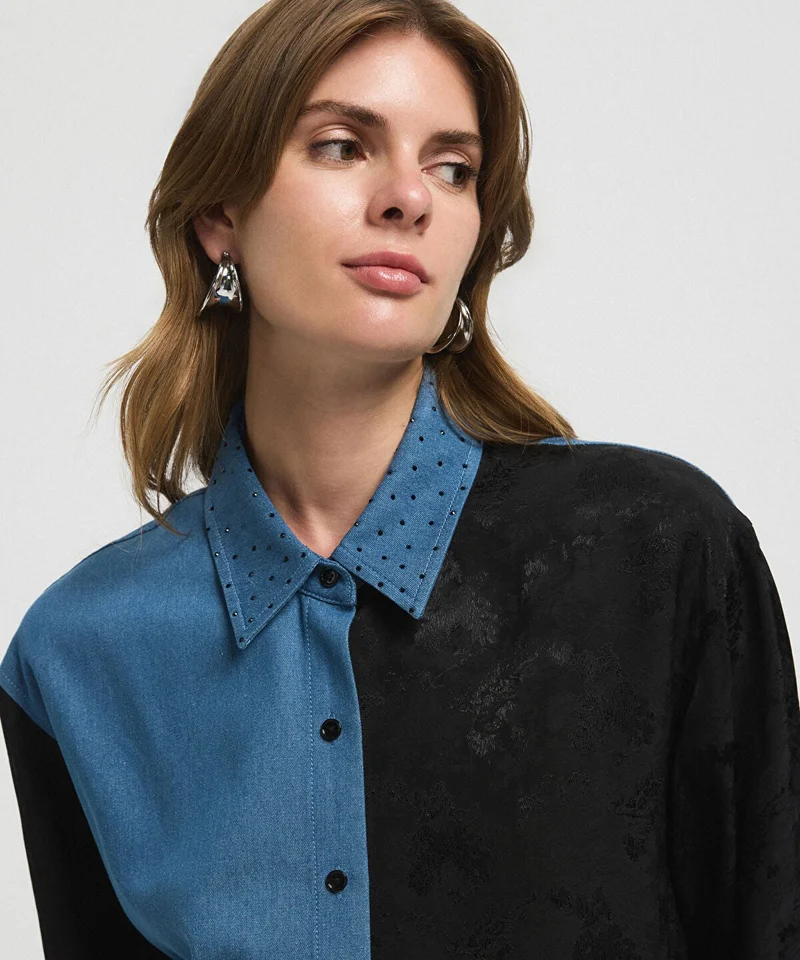 Ipekyol  Mixed Rhinestone Shirt for Women | Best Price UAE