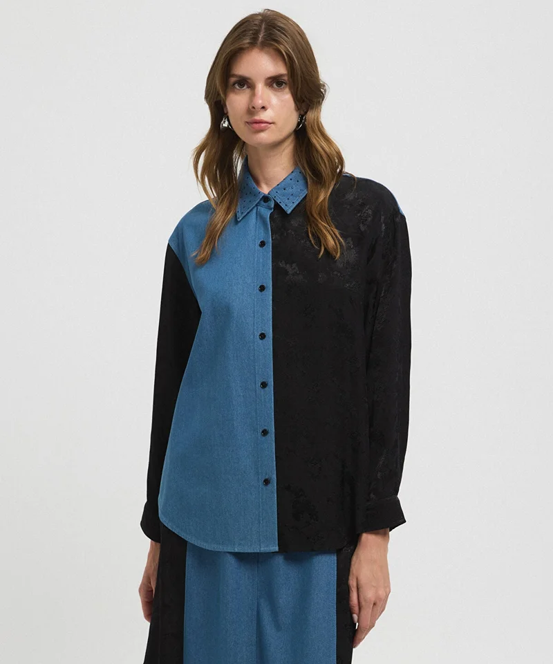 Ipekyol  Mixed Rhinestone Shirt for Women | Best Price UAE