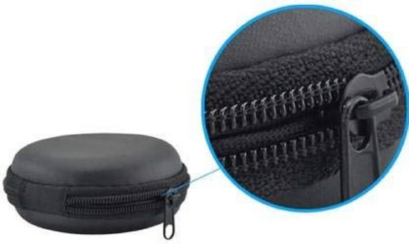 Inefable® Earphone Headphone Case Pouch Cover Carrying Case for Earphones, Headset, Pen Drives, SD Cards, All Mobile Accessories (Black) (Pack of 5) - Image 4