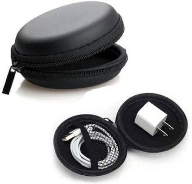 Inefable® Earphone Headphone Case Pouch Cover Carrying Case for Earphones, Headset, Pen Drives, SD Cards, All Mobile Accessories (Black) (Pack of 5) - Image 5
