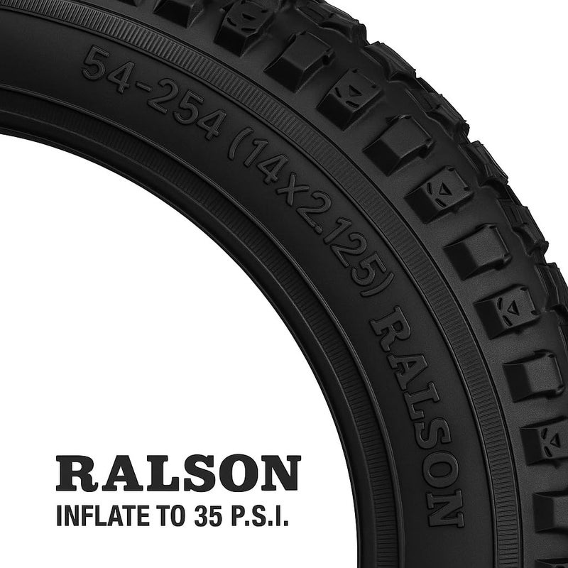 RALSON 14x2.125 Kids Bicycle Tyre | Durable Rubber BMX & Children’s Bike Tyre – Strong Grip, Safe Ride & Puncture Resistant by Ralson - Image 3