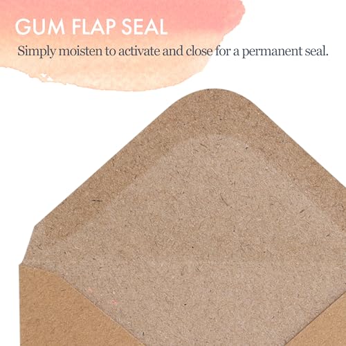 MATICAN Mini Kraft Brown Envelopes - 100 Count, 4 x 2.7 Inches, Perfect for Gift Cards, Weddings, Business, Birthdays - Image 5