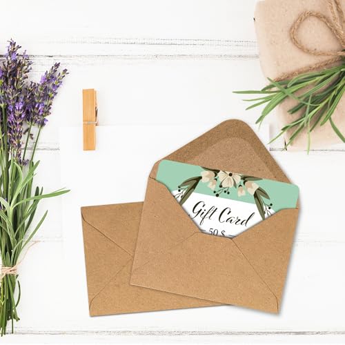 MATICAN Mini Kraft Brown Envelopes - 100 Count, 4 x 2.7 Inches, Perfect for Gift Cards, Weddings, Business, Birthdays - Image 3