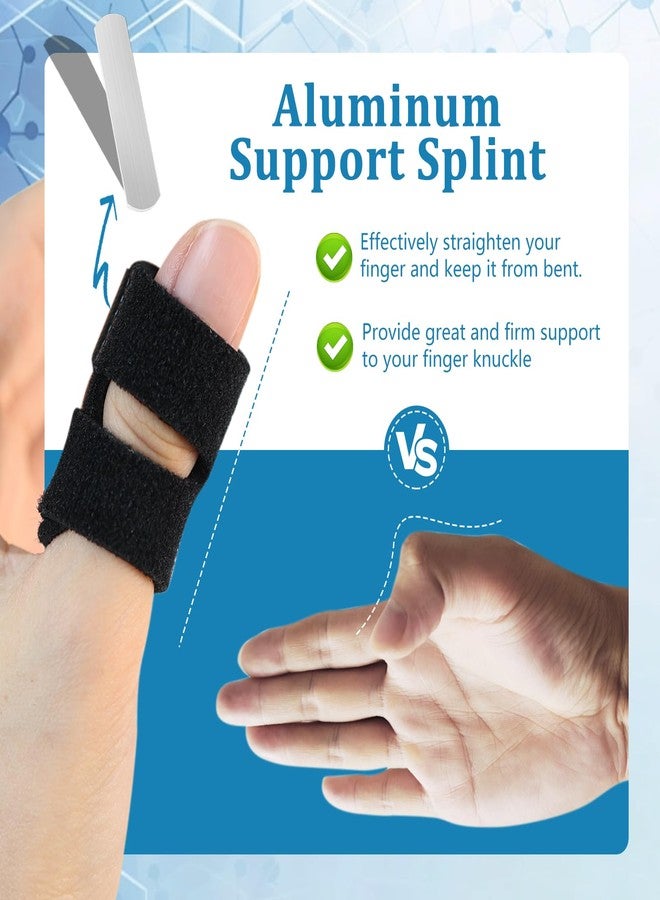 JKcare 5 PCS Trigger Thumb Splints, Finger Knuckle Immobilization with Aluminium Padded, Finger Brace Support Stabilizer for Broken, Sprains, Injuries, for Thumb Index Middle and Ring Fingers. - Image 4