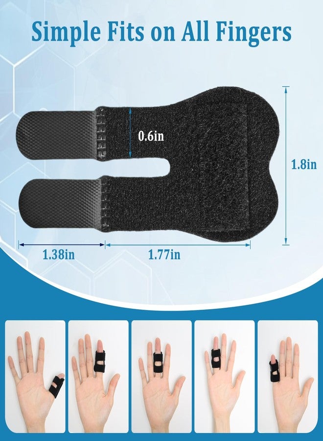 JKcare 5 PCS Trigger Thumb Splints, Finger Knuckle Immobilization with Aluminium Padded, Finger Brace Support Stabilizer for Broken, Sprains, Injuries, for Thumb Index Middle and Ring Fingers. - Image 2
