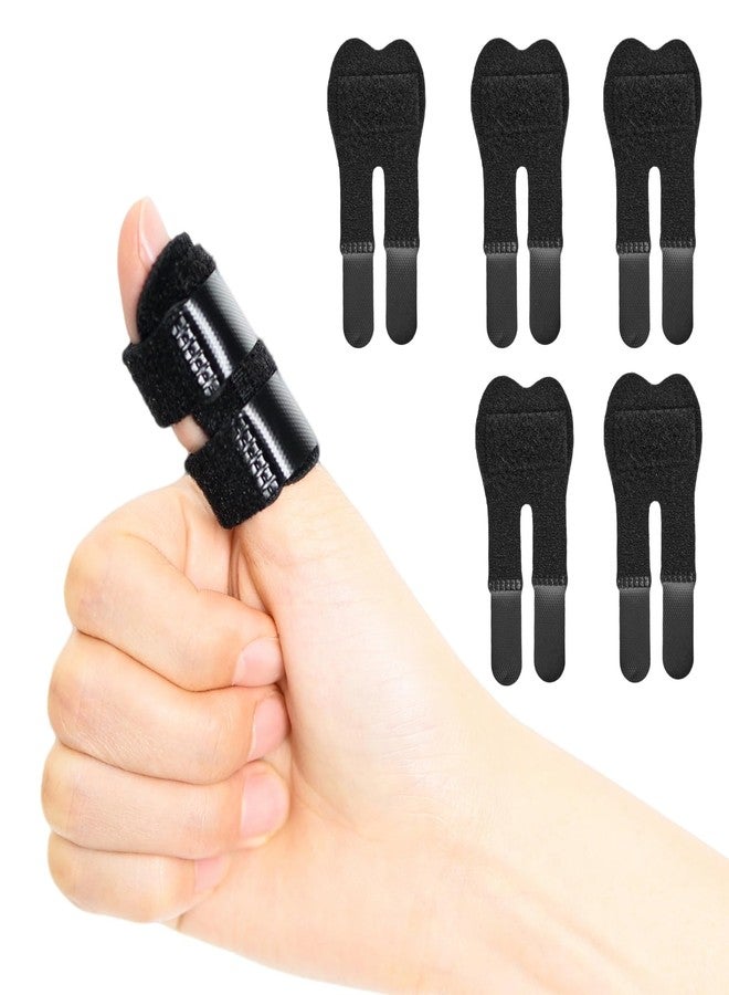 JKcare 5 PCS Trigger Thumb Splints, Finger Knuckle Immobilization with Aluminium Padded, Finger Brace Support Stabilizer for Broken, Sprains, Injuries, for Thumb Index Middle and Ring Fingers. - Image 1