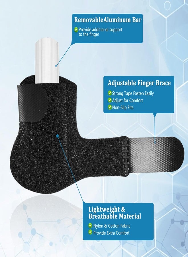 JKcare 5 PCS Trigger Thumb Splints, Finger Knuckle Immobilization with Aluminium Padded, Finger Brace Support Stabilizer for Broken, Sprains, Injuries, for Thumb Index Middle and Ring Fingers. - Image 3