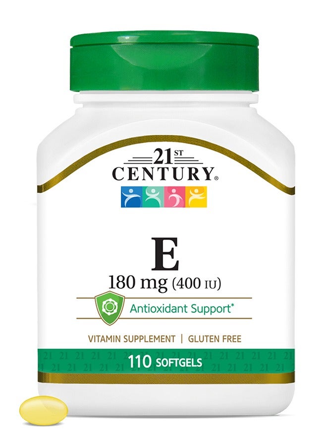 مكمل غذائي بفيتامين E بتركيز 180 ملجم - 110 كبسولة هلامية