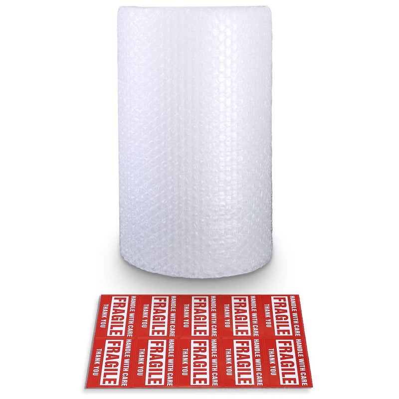 Pacific Mailer Bubble Cushioning Wrap Rolls, 3/16" x 12" x 15' ft Total, Perforated Every 12" for Packaging, Shipping, Mailing - Image 1