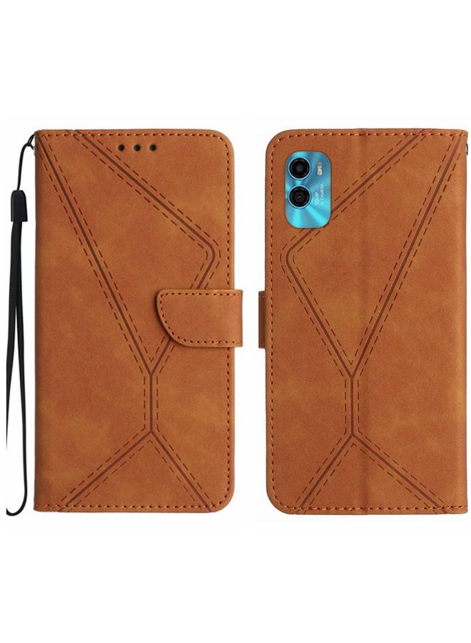 S-TOP Case For Motorola Moto E22S / G22 4G Stitching Embossed Leather Phone Case - Image 1
