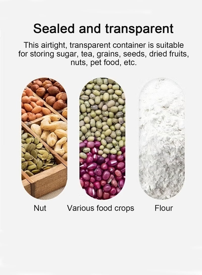 CUBEXELL Rice Dispenser, Rice Storage Container, Kitchen Food Grain Storage Box With Measuring Cup And Time Dial, Sealed Moisture-Proof Rice Bucket, Large Capacity Grain Flour Soybean Storage Container, Suitable For Kitchen Storage And Organization. - Image 5