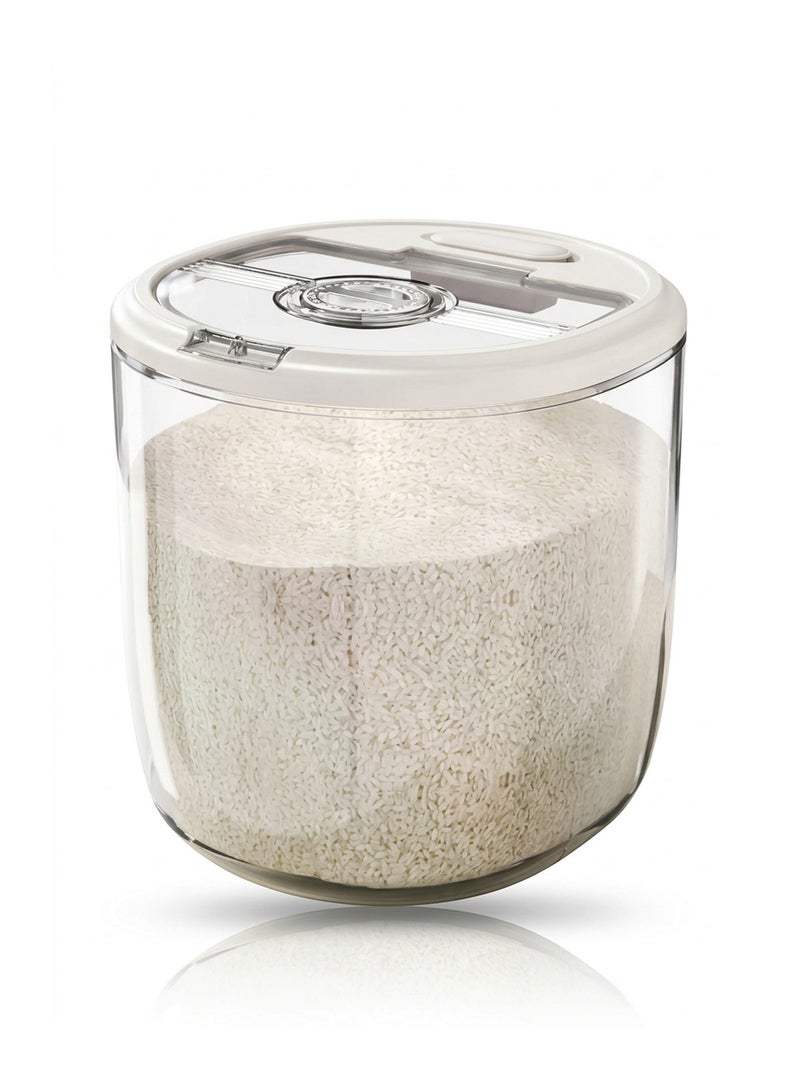 CUBEXELL Rice Dispenser, Rice Storage Container, Kitchen Food Grain Storage Box With Measuring Cup And Time Dial, Sealed Moisture-Proof Rice Bucket, Large Capacity Grain Flour Soybean Storage Container, Suitable For Kitchen Storage And Organization. - Image 1