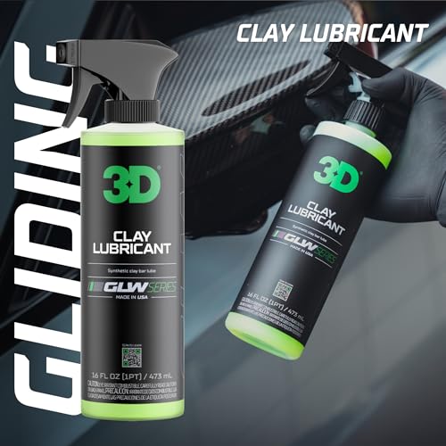 3D Clay Lubricant GLW Series | DIY Car Detailing | Hyper Slick Lubrication for Clay Bars | Eliminates Contaminants from Paint | Ultra Surface Protection | Decontamination Formula | Easy to Use | 16oz - Image 2
