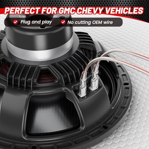 RED WOLF بديل سلك مكبر الصوت لسيارات شيفروليه جي إم سي سيلفرادو سييرا 1995-2009، بويك 1995-2006، كاديلاك 1988-1999 تركيب سلك مكبر الصوت بعد السوق 4 قطع - Image 2