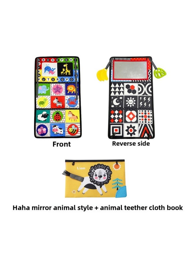 Baby Cloth Book Toy Squeaky Sound For Sensory Stimulation Learning-Color:Animal Section + Animal Tooth Glue Cloth Book (OPP Bag Packaging)  - Image 1