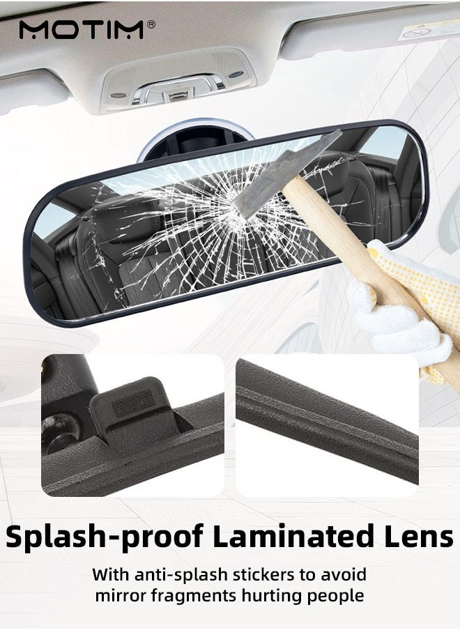 Motim - Hyundai & KIA Rear View Mirror 85101 3X100, Interior Rear View Mirror, to Reduce Blind Spot Effectively, Panoramic Rear View Mirror Replacement for Hyundai Accent Elantra Forte I11- 15 - Image 1