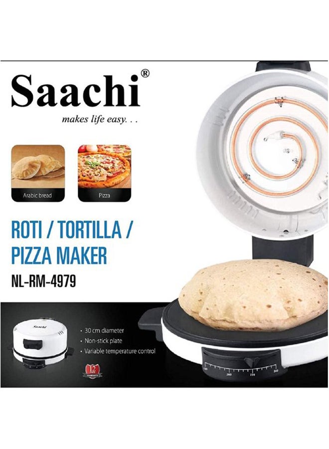 Saachi Tortilla And Pizza Bread Maker 1800 W NL-RM-4979-WH White - Image 4
