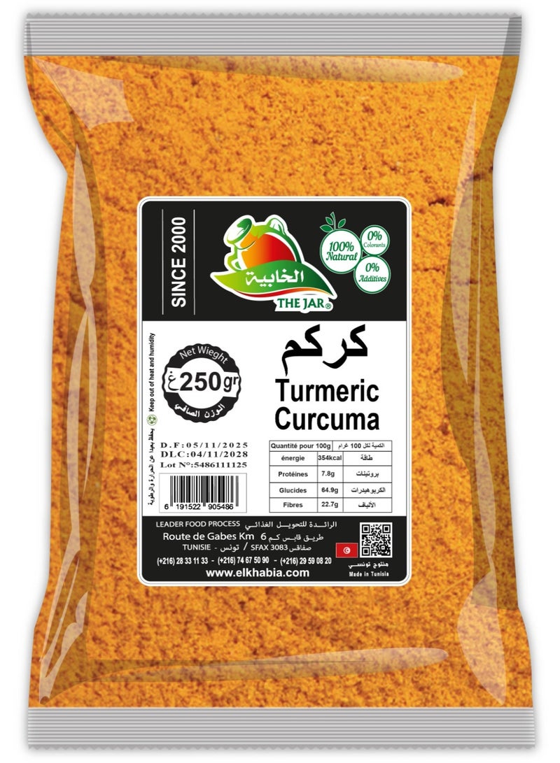 THE JAR EL KHABIA Turmeric Powder Curcuma | 250g | Ground Turmeric Spice for Cooking
