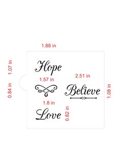 Designer Stencils Hope, Believe, Love Cookie and Craft Stencil CM032 by Designer Stencils  - Image 4