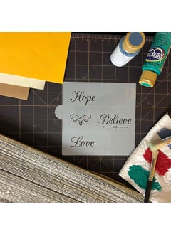 Designer Stencils Hope, Believe, Love Cookie and Craft Stencil CM032 by Designer Stencils  - Image 3