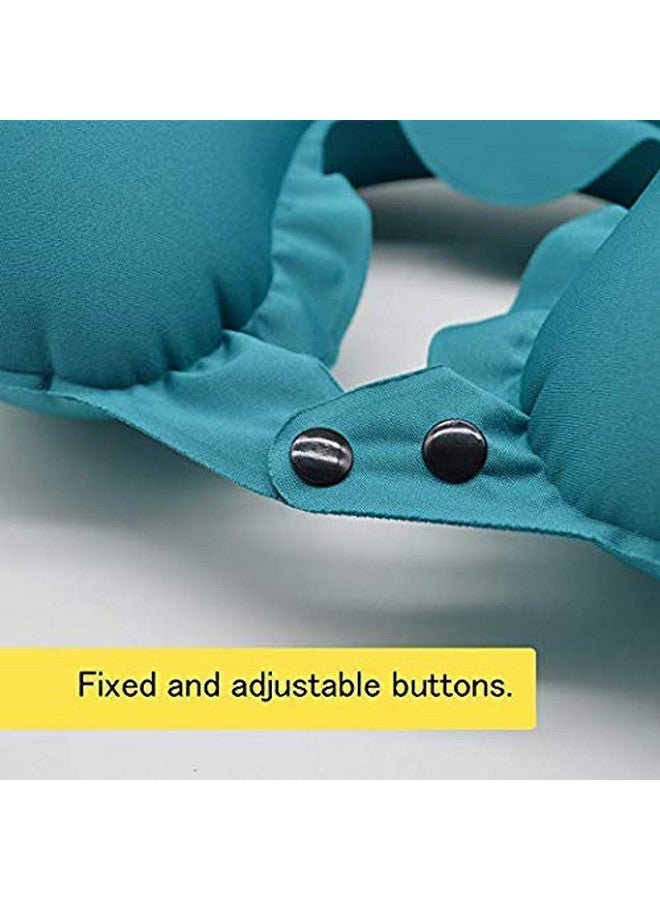 KPS وسادة سفر قابلة للنفخ على شكل حرف U لدعم الرقبة ومساند الرأس في السيارة وسادة هوائية للسفر ومكتب القيلولة وسادة رقبة (1 قطعة، متعددة الألوان، رغوة اللاتكس) - Image 3