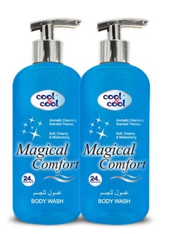 Cool & Cool Cool & Cool Body Wash Magical Comfort with Hand Pump 500ML (Pack of 2) - Refreshing,Vitamin- E,24-Hour Moisturizing, Invigorating Scent, Suitable for All Skin Types 1 Liter  - Image 1