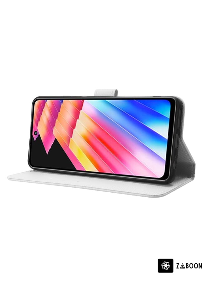 جرين تايجر حافظة هاتف انفينيكس هوت 30 4G X6831 من الجلد الماسي (أبيض) - Image 5