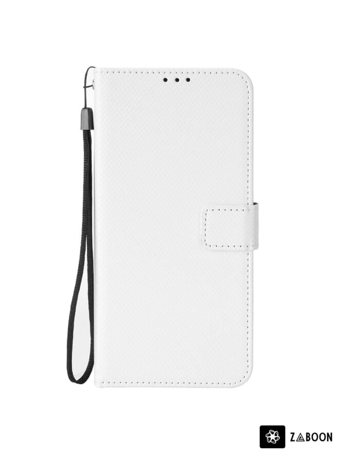 جرين تايجر حافظة هاتف انفينيكس هوت 30 4G X6831 من الجلد الماسي (أبيض) - Image 2