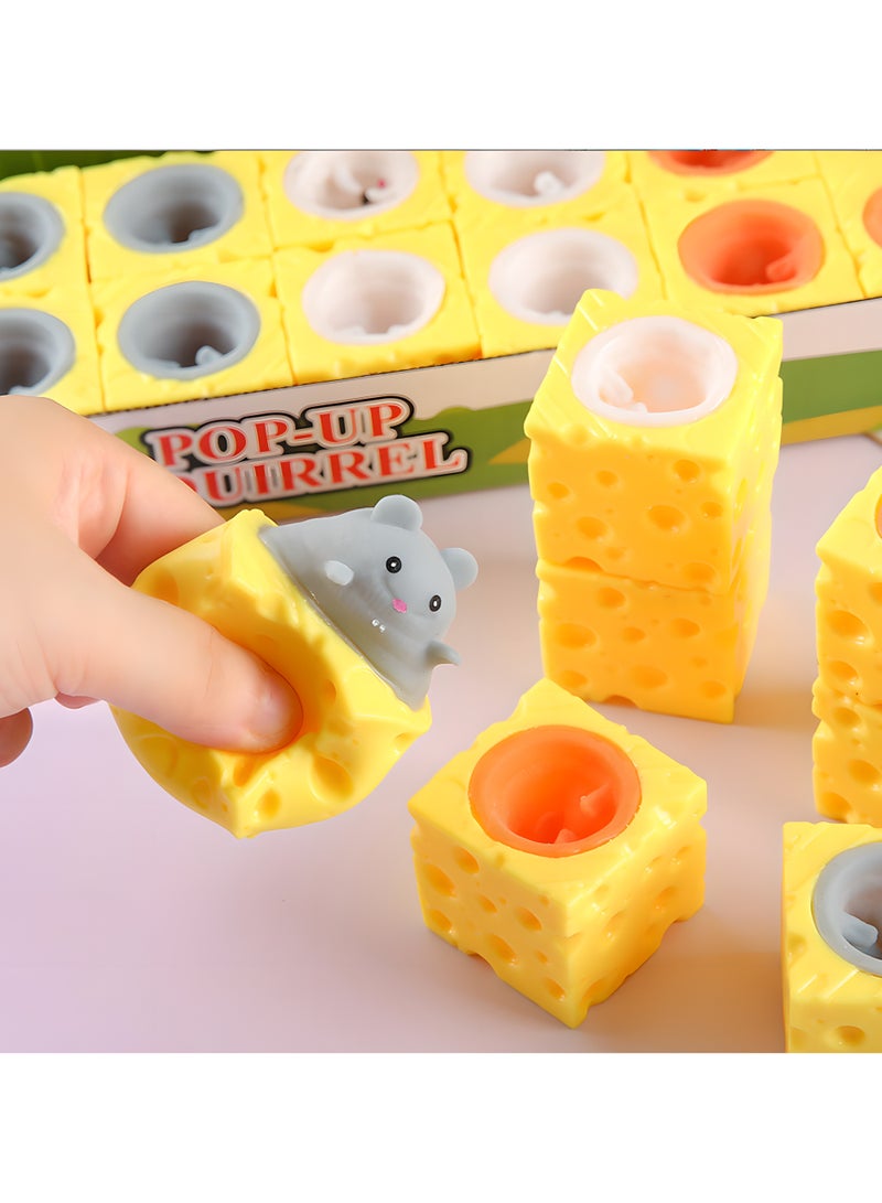 LIXADA 3pcs Cute & Cuddly Mouse Squeeze Toy - Sensory Fidget Toy & Pen Holder - Yellow Primary Color,Birthday, Special Festival, Gift for Kids Age 3+(White,Brown,Gray)  - Image 3