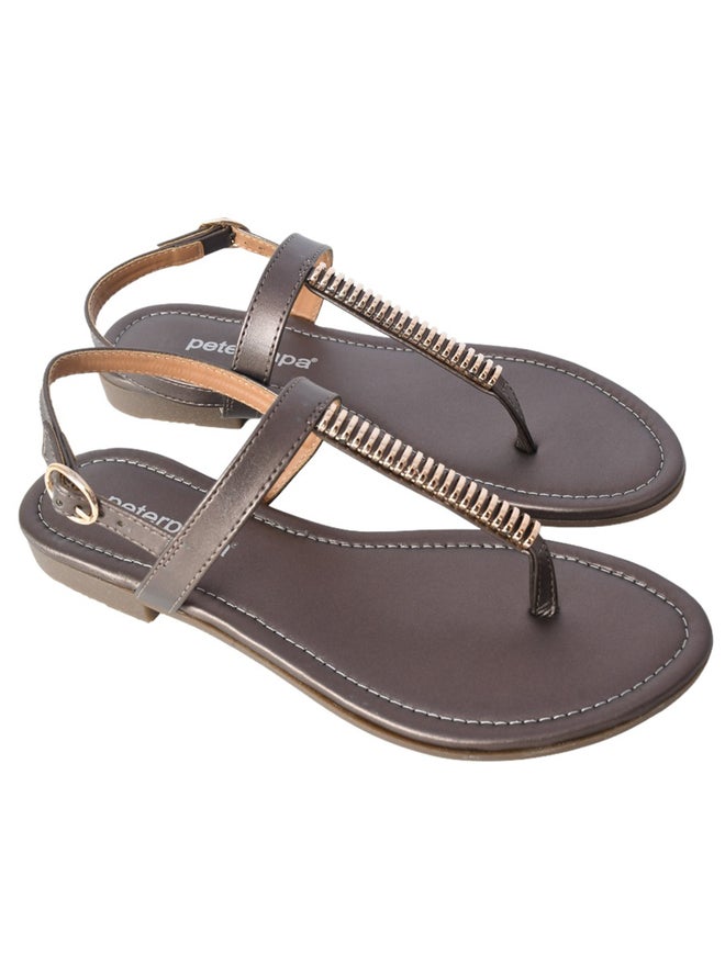 Peterpapa Embellished Strap Sandals with Buckle - Image 1