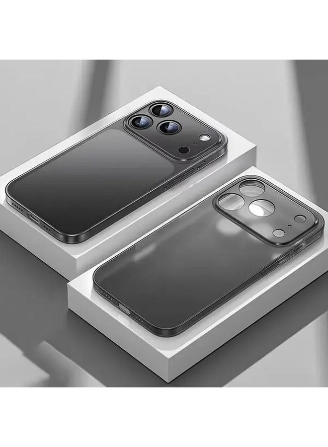 Black Frosted Clear Case For iPhone 17 Pro Max Soft Back Transparent Camera - Image 1