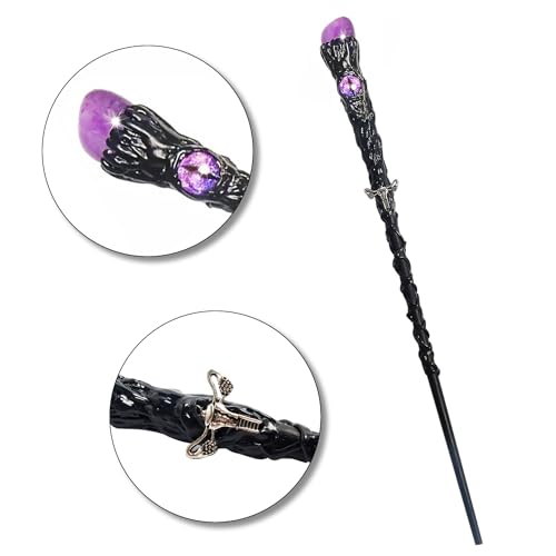 Rileryan Fine Handcrafted Amethyst Crystal Magic Wand Witch Wizard Wand for Witches and Wizards C - Image 5
