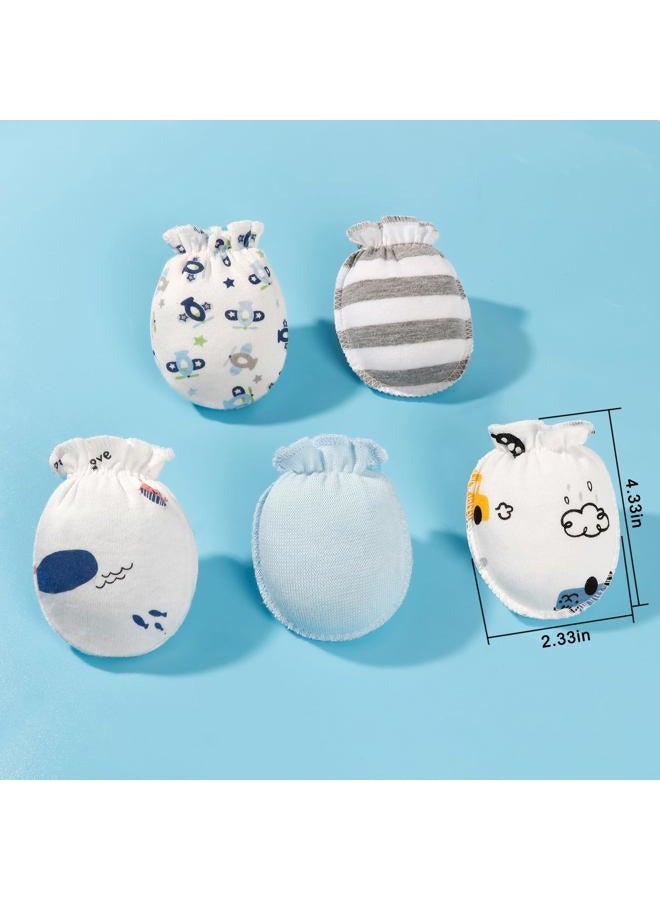 ONESING 10 Pairs Baby Mittens Newborn Mittens No Scratch 0-14 Months Baby Essentials Warm Mittens for Newborn Baby Boys Girls, Color E - Image 2