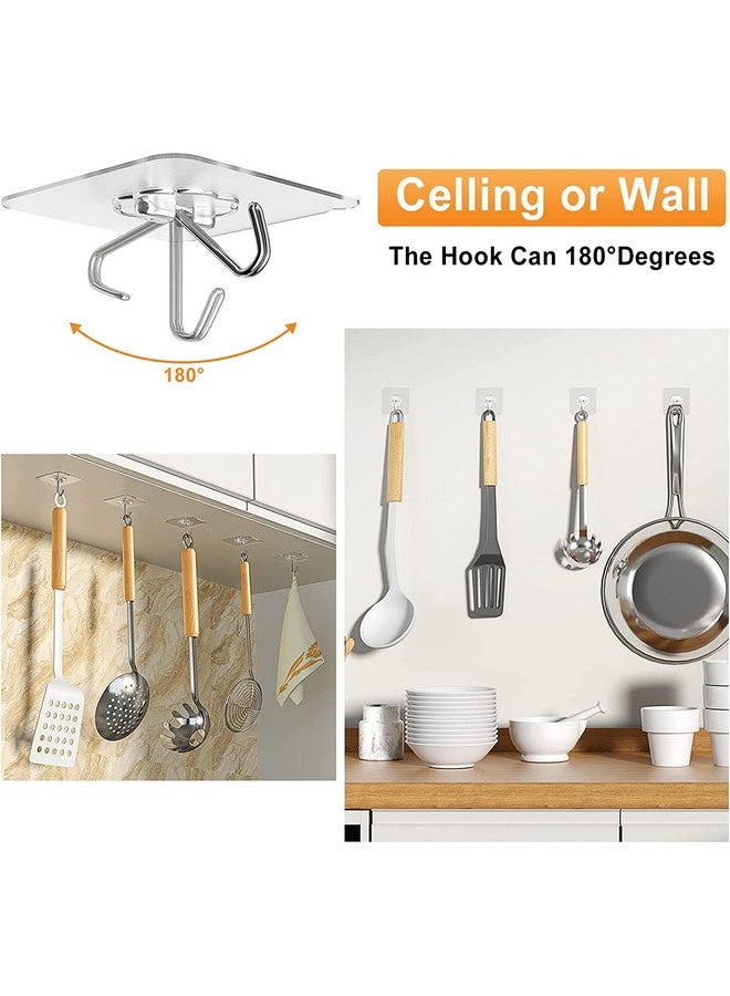 Abro ABRO Ultra Grip Heavy Duty 10KG Waterproof Adhesive Wall Hook for Home Office Outdoor Hook 4, 6 Cm, Clear  - Image 2
