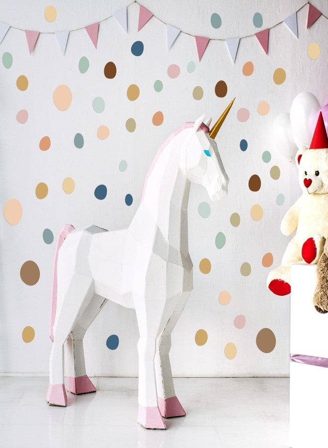 تاوباري 15 ورقة 300 قطعة من ملصقات الحائط البوهيمية غير المنتظمة ذات النقاط المنقطة من تيرازو لغرفة اللعب وغرفة النوم القابلة للإزالة من الفينيل الحديث (لون البوهو) - Image 5