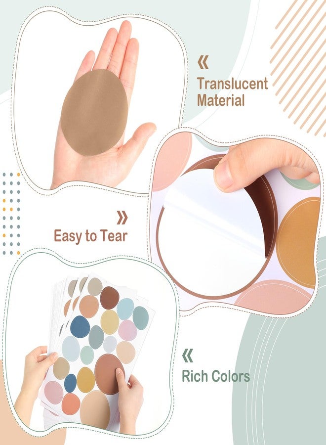 تاوباري 15 ورقة 300 قطعة من ملصقات الحائط البوهيمية غير المنتظمة ذات النقاط المنقطة من تيرازو لغرفة اللعب وغرفة النوم القابلة للإزالة من الفينيل الحديث (لون البوهو) - Image 3