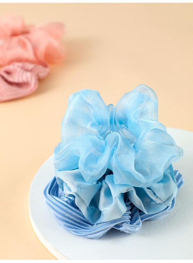 Miniso Hair Tie 3 Pieces Blue - Image 3